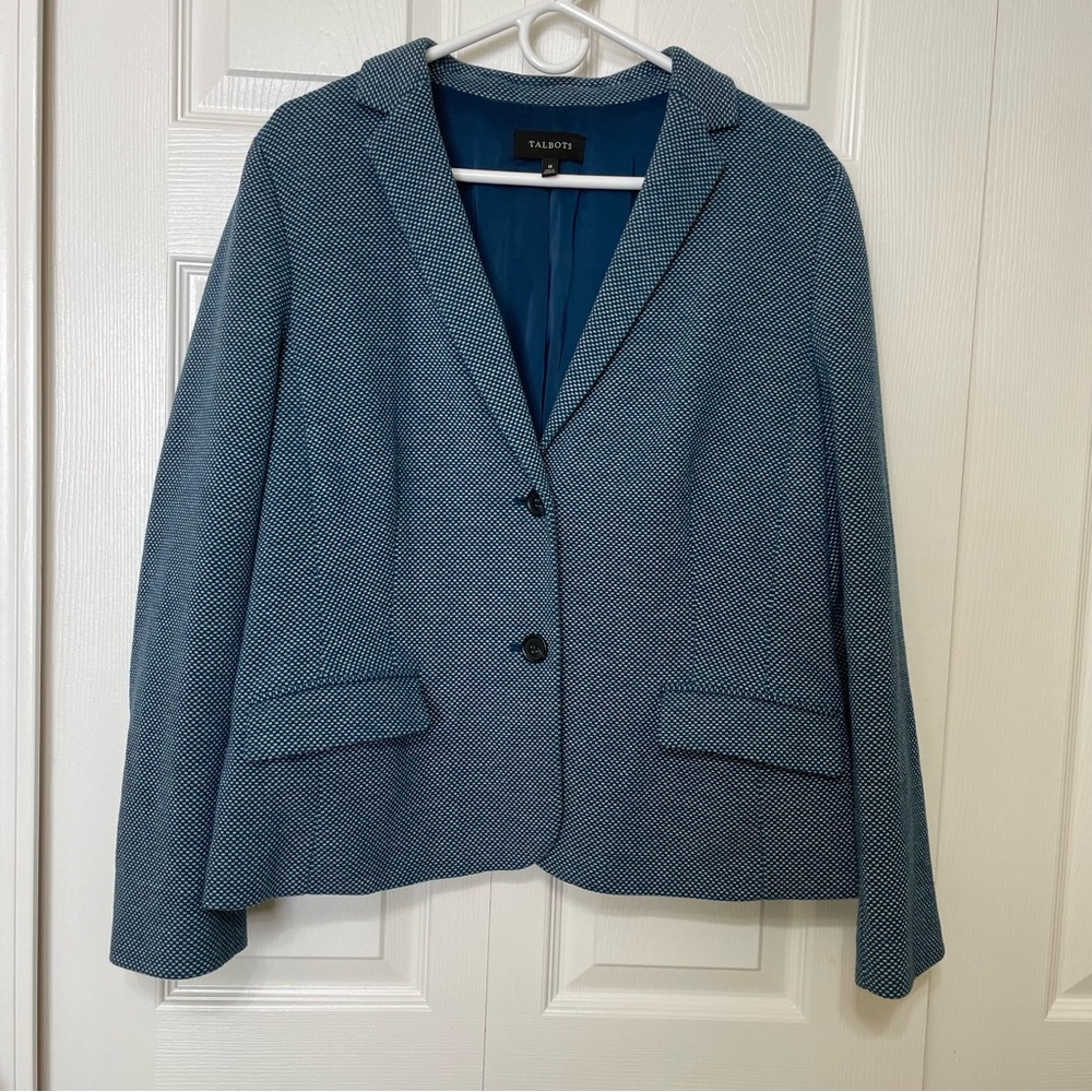 Talbots Women's Textured Blue Blazer